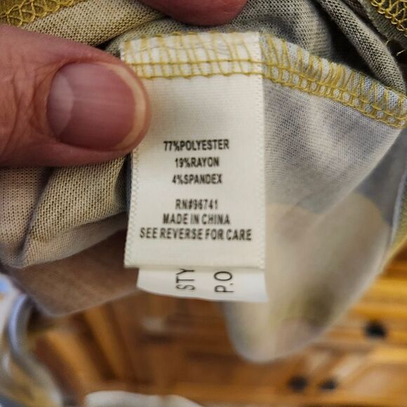 Truself Tie Front Short Sleeve Multicolored Striped Top Sz 3X - Picture 9 of 10